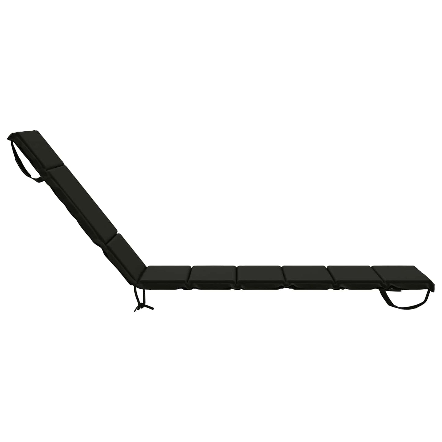 Sunlounger Cushion GEMERT 100% Polyester Black 200 x 50 x 3 cm