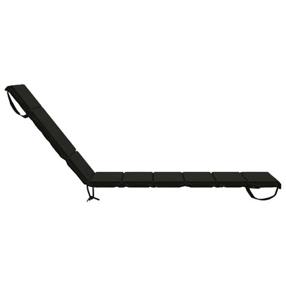 Sunlounger Cushion GEMERT 100% Polyester Black 200 x 50 x 3 cm