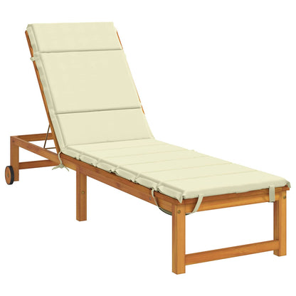 Sunlounger Cushion GEMERT 100% Polyester Cream 200 x 50 x 3 cm