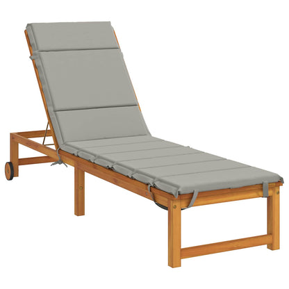 Sunlounger Cushion GEMERT 100% Polyester Grey 200 x 50 x 3 cm