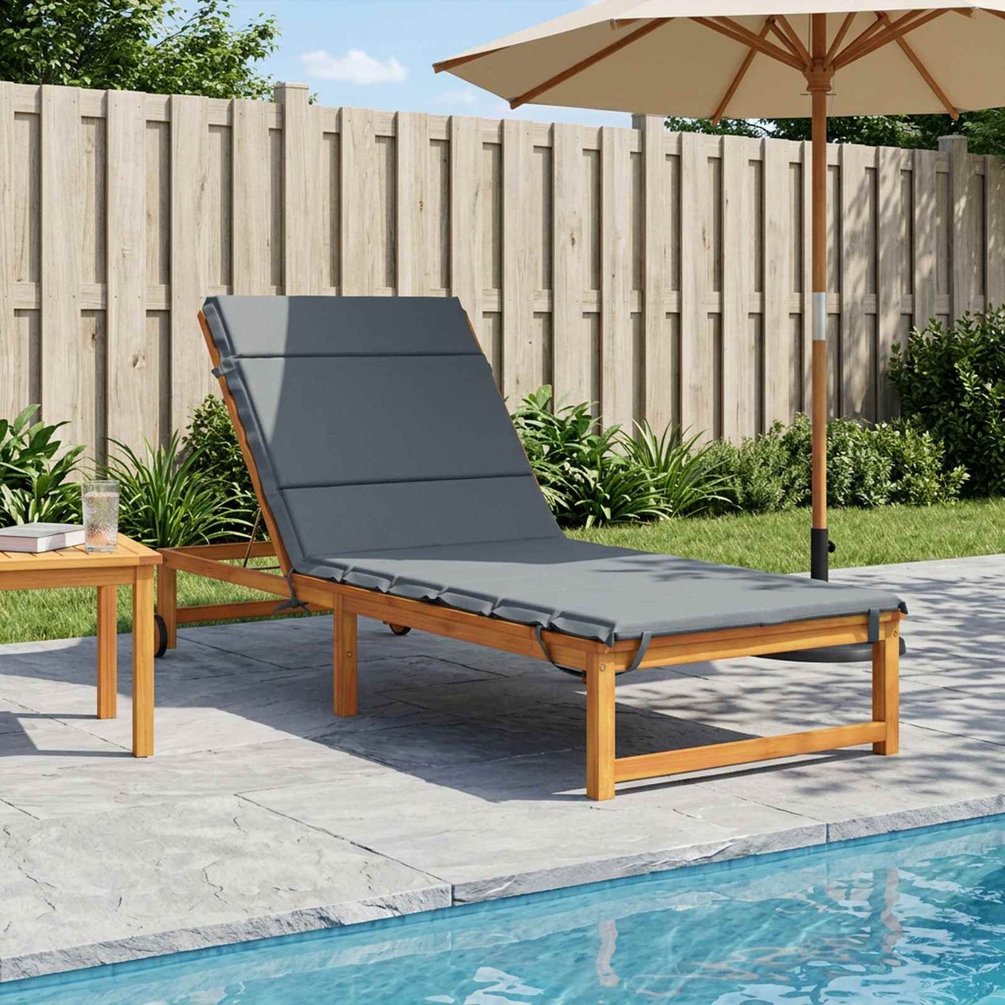 Sunlounger Cushion GEMERT 100% Polyester Blue 200 x 80 x 3 cm