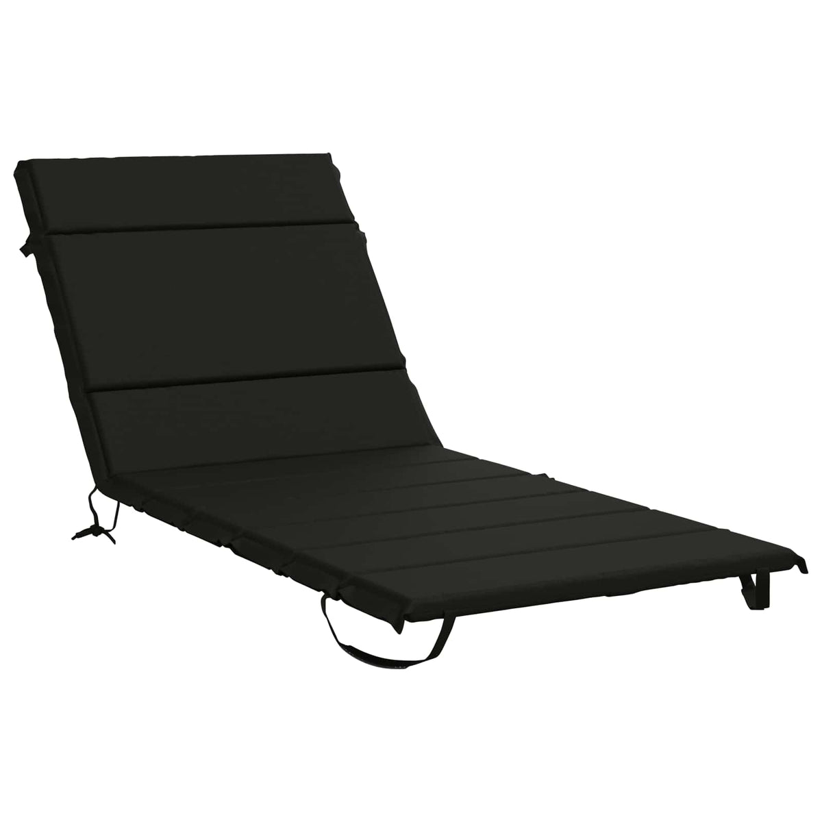 Sunlounger Cushion GEMERT 100% Polyester Black 200 x 80 x 3 cm