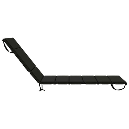 Sunlounger Cushion GEMERT 100% Polyester Black 200 x 80 x 3 cm