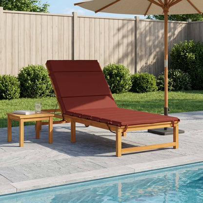 Sunlounger Cushion GEMERT 100% Polyester Red 200 x 80 x 3 cm