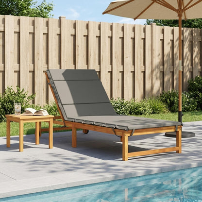 Sunlounger Cushion GEMERT 100% Polyester Grey 200 x 80 x 3 cm