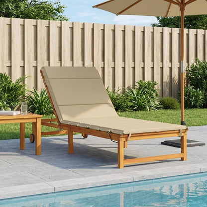 Sunlounger Cushion GEMERT 100% Polyester Beige 200 x 90 x 3 cm