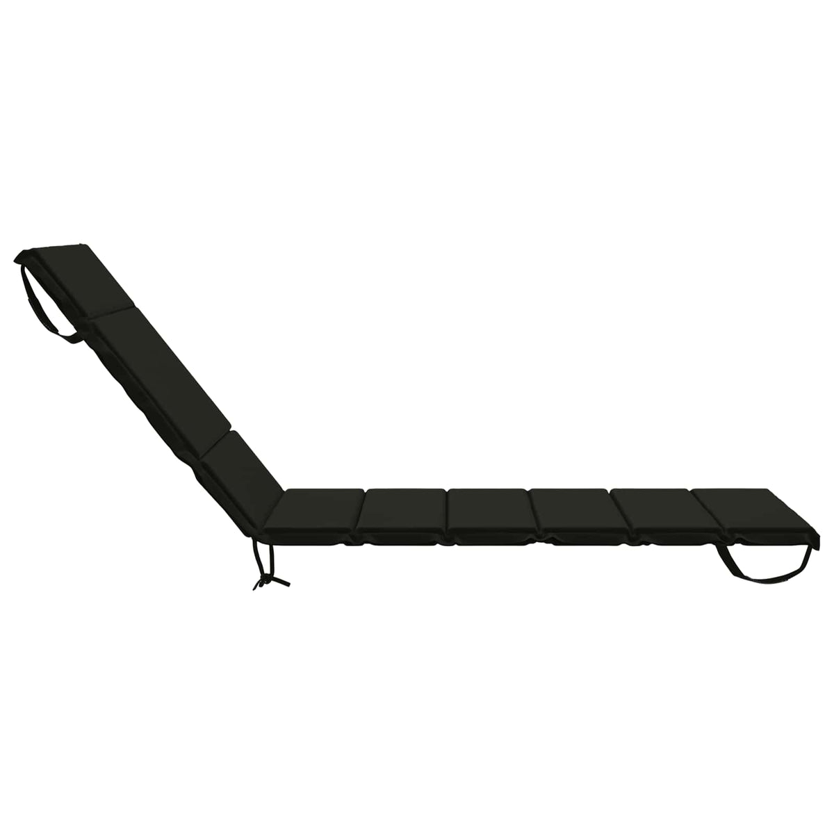 Sunlounger Cushion GEMERT 100% Polyester Black 200 x 80 x 3 cm