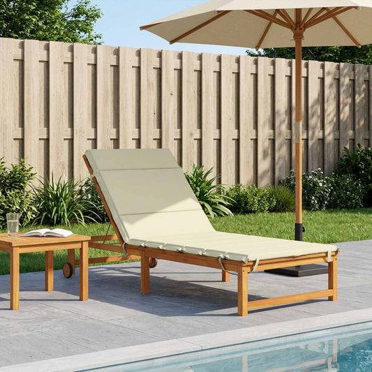 Sunlounger Cushion GEMERT 100% Polyester Cream 200 x 80 x 3 cm