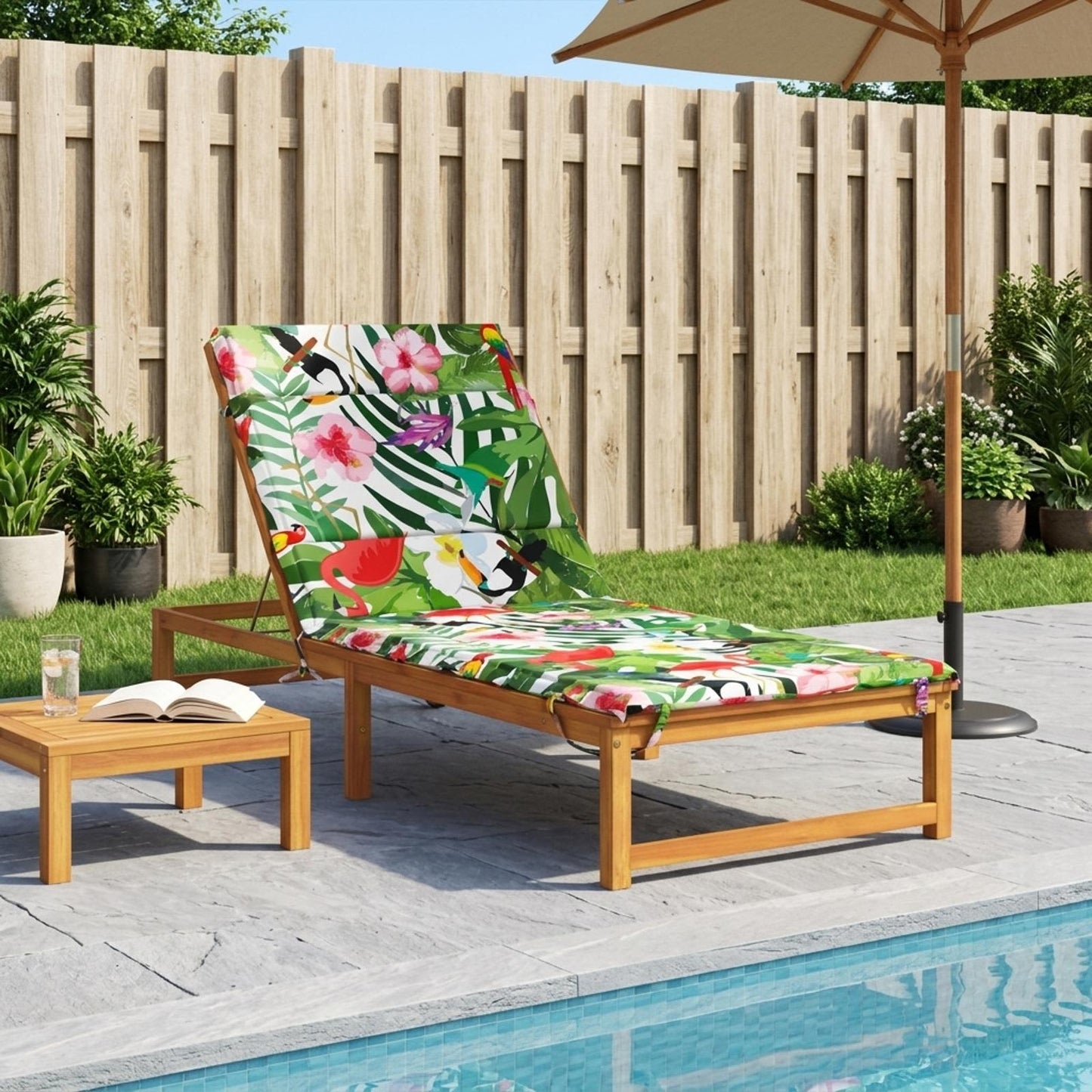 Sunlounger Cushion GEMERT 100% Polyester Multicolour