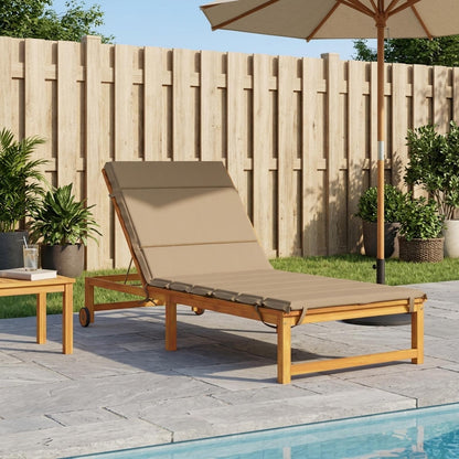Sunlounger Cushion GEMERT 100% Polyester Taupe 200 x 80 x 3 cm