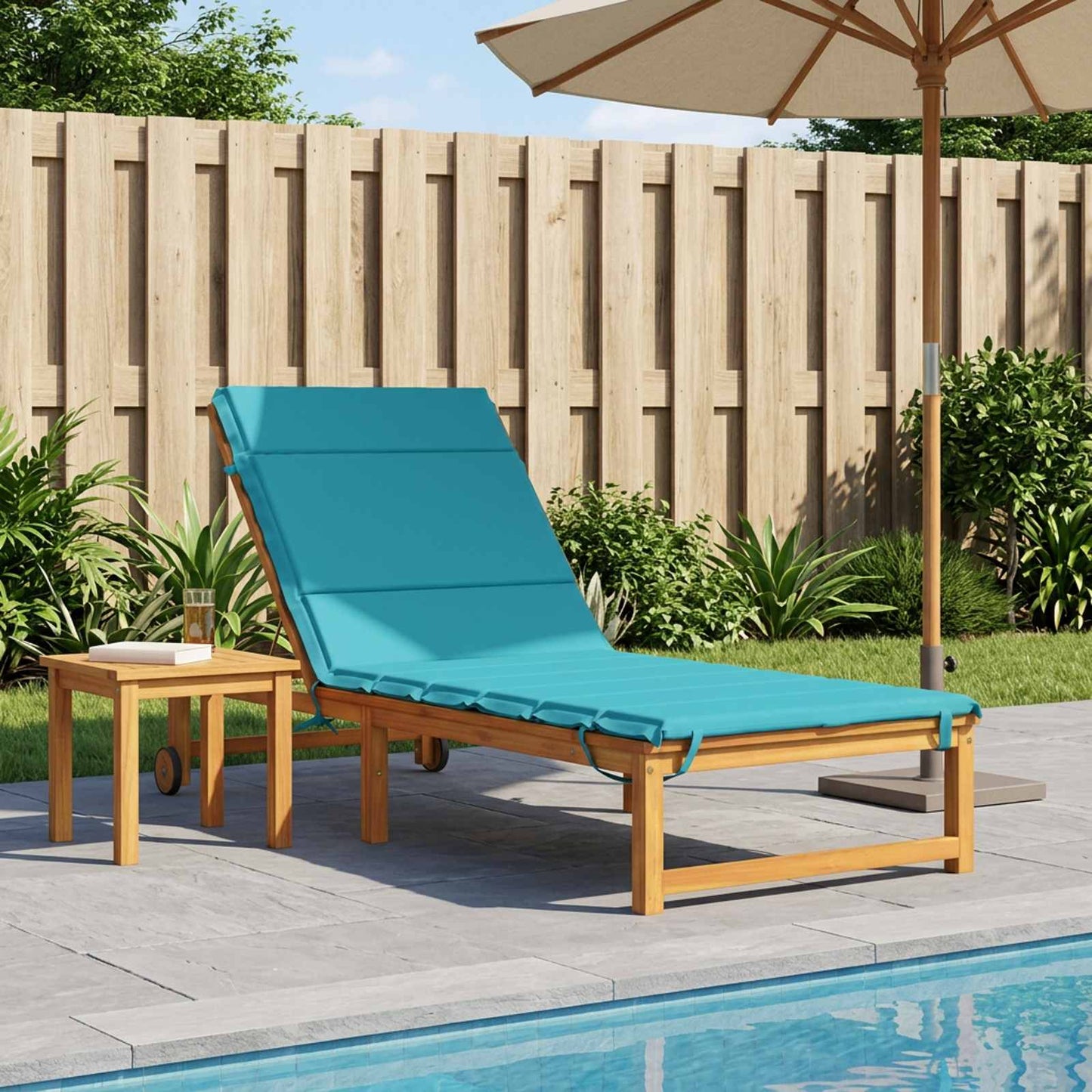 Sunlounger Cushion GEMERT 100% Polyester Turquoise