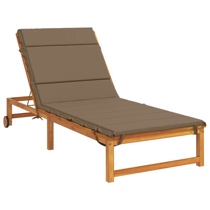 Sunlounger Cushion GEMERT 100% Polyester Taupe 200 x 90 x 3 cm