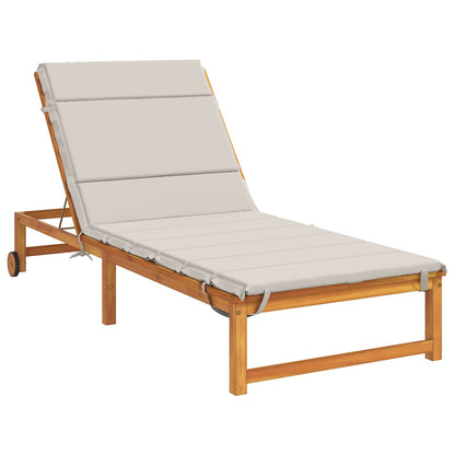 Sunlounger Cushion GEMERT 100% Polyester White 200 x 90 x 3 cm