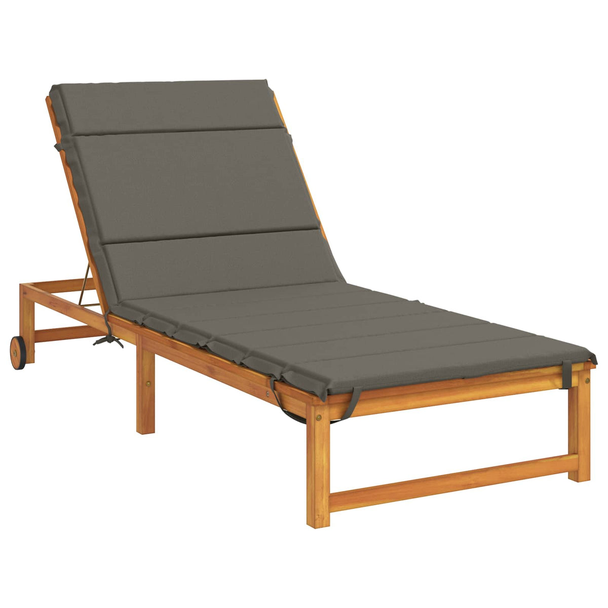 Sunlounger Cushion GEMERT 100% Polyester Grey 200 x 90 x 3 cm
