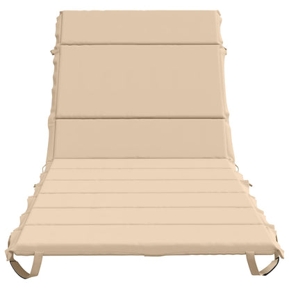 Sunlounger Cushion GEMERT 100% Polyester Cream 200 x 90 x 3 cm