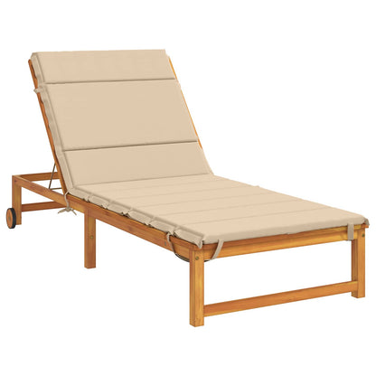 Sunlounger Cushion GEMERT 100% Polyester Cream 200 x 90 x 3 cm