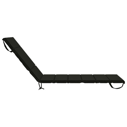 Sunlounger Cushion GEMERT 100% Polyester Black 200 x 90 x 3 cm
