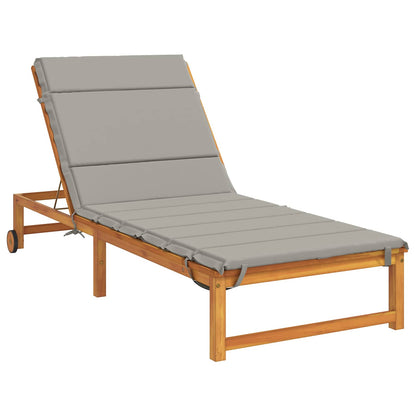 Sunlounger Cushion GEMERT 100% Polyester Grey 200 x 90 x 3 cm