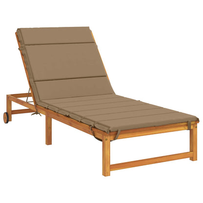 Sunlounger Cushion GEMERT 100% Polyester Taupe 200 x 90 x 3 cm