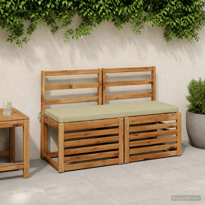 2-Piece Bench Cushions SOEST 2 pcs 100% Polyester Light Green