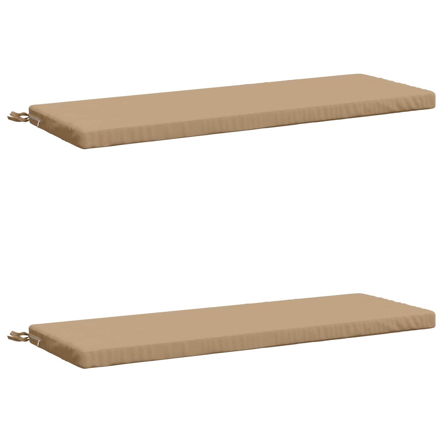2-Piece Bench Cushions SOEST 2 pcs 100% Polyester Sand