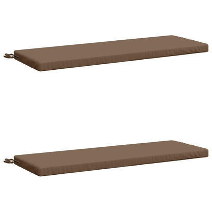 2-Piece Bench Cushions SOEST 2 pcs 100% Polyester Taupe