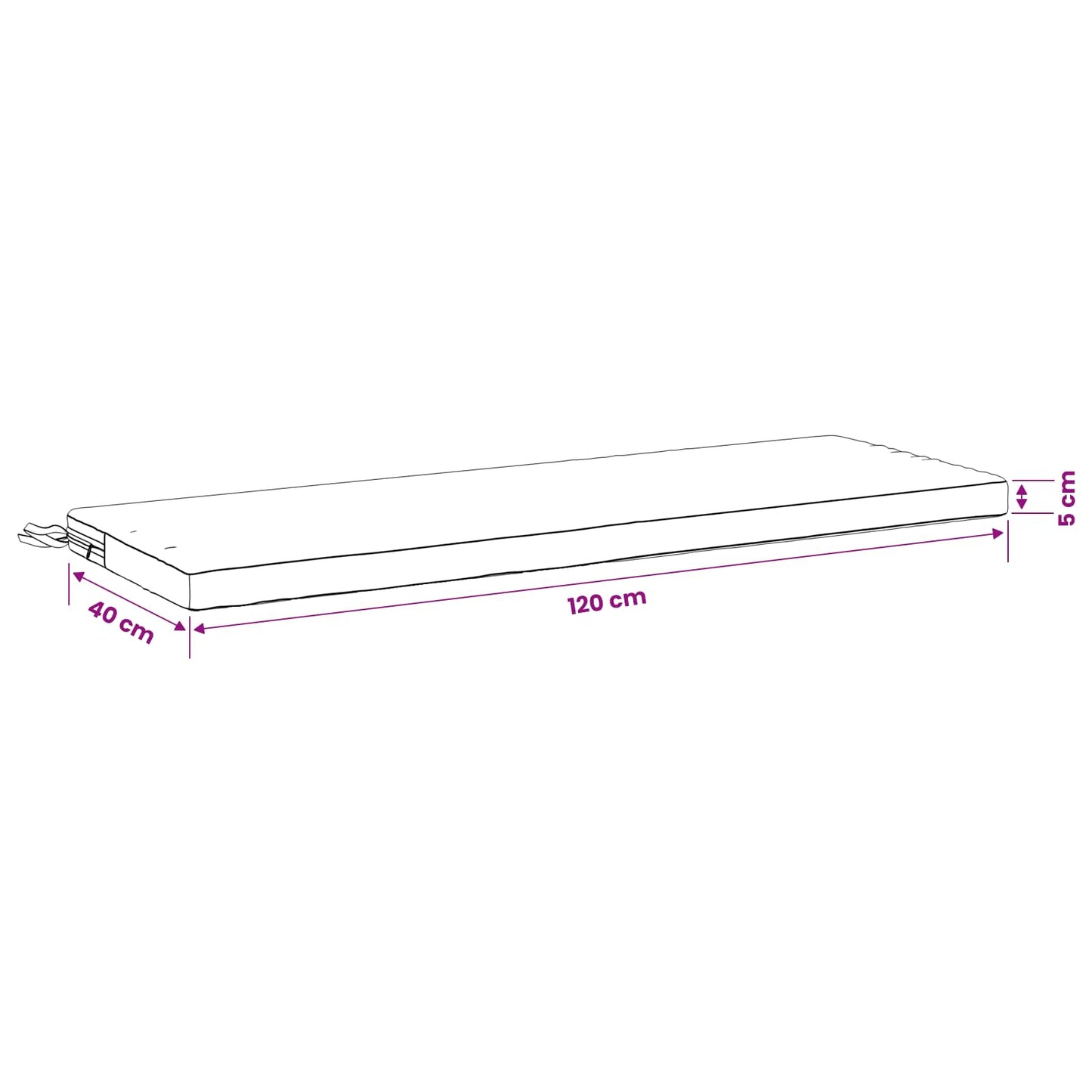 2-Piece Bench Cushions SOEST 2 pcs 100% Polyester Black