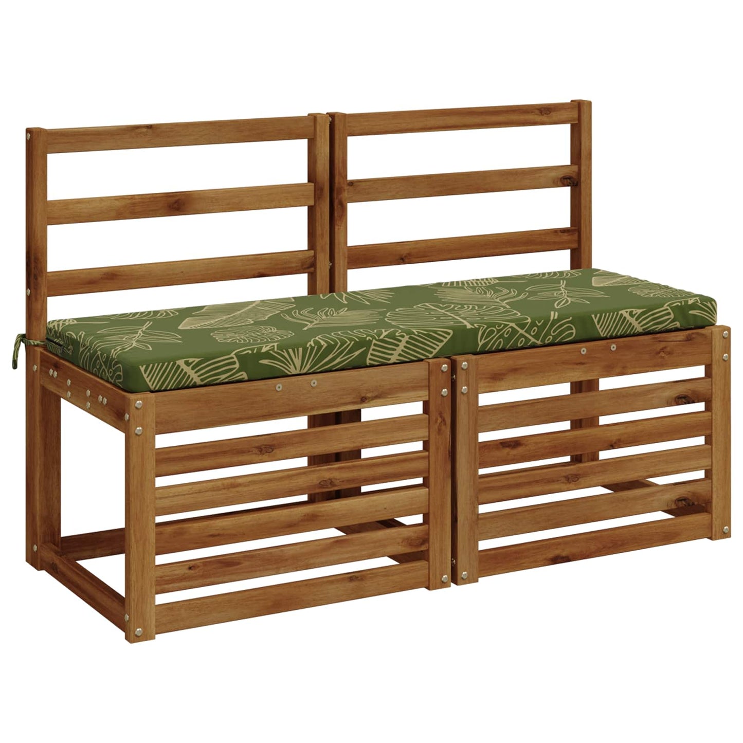 2-Piece Bench Cushions SOEST 2 pcs 100% Polyester Leaf Design