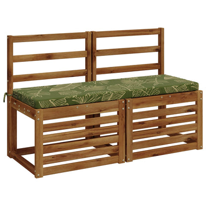 2-Piece Bench Cushions SOEST 2 pcs 100% Polyester Leaf Design