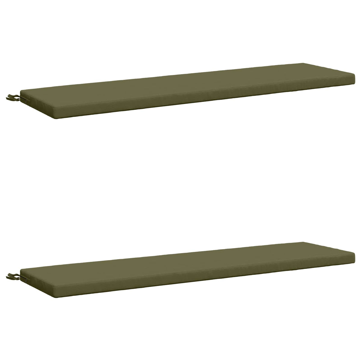 2-Piece Bench Cushions SOEST 2 pcs 100% Polyester Olive Green