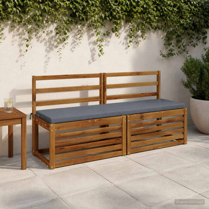 2-Piece Bench Cushions SOEST 2 pcs 100% Polyester Blue