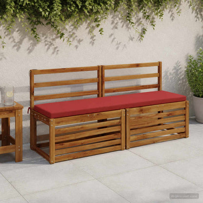 2-Piece Bench Cushions SOEST 2 pcs 100% Polyester Red