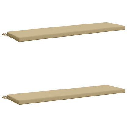 2-Piece Bench Cushions SOEST 2 pcs 100% Polyester Beige