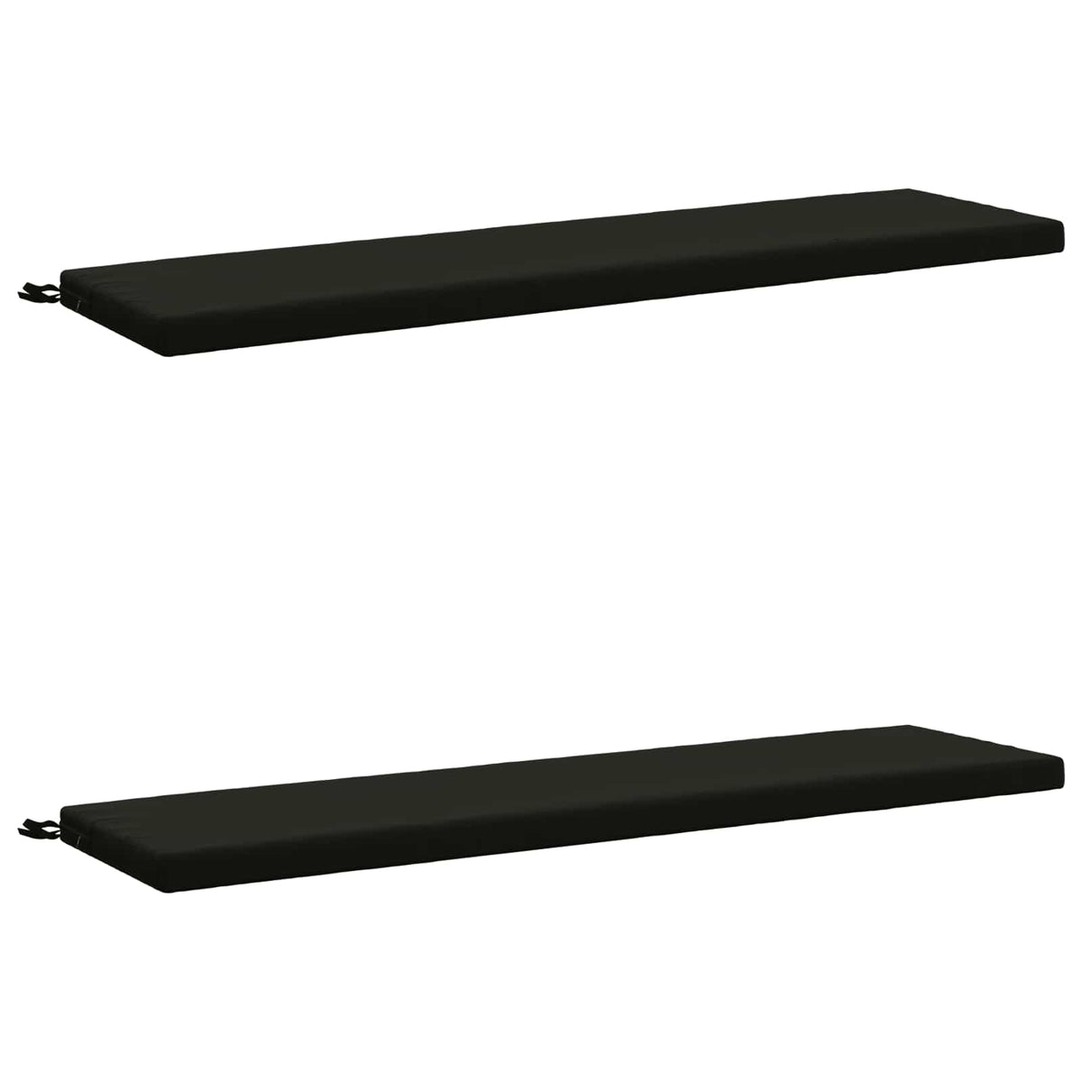 2-Piece Bench Cushions SOEST 2 pcs 100% Polyester Black