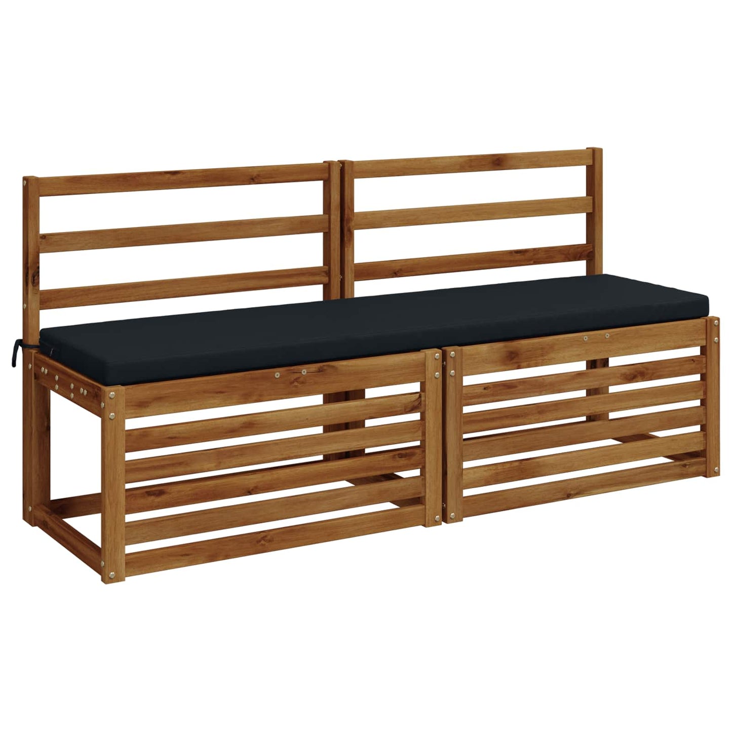 2-Piece Bench Cushions SOEST 2 pcs 100% Polyester Dark Blue