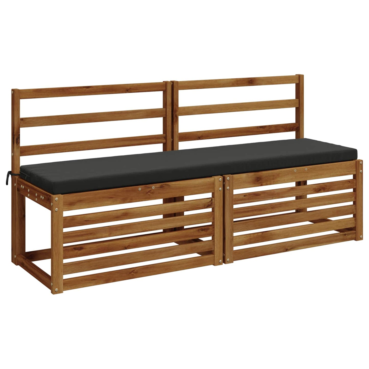 2-Piece Bench Cushions SOEST 2 pcs 100% Polyester Anthracite