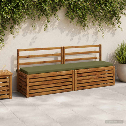Bench Cushion SOEST 100% Polyester Olive Green 200 x 40 x 5 cm