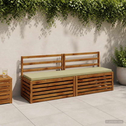 Bench Cushion SOEST 100% Polyester Light Green 200 x 40 x 5 cm