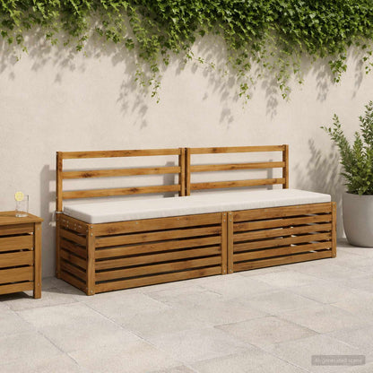 2-Piece Bench Cushions SOEST 2 pcs 100% Polyester White