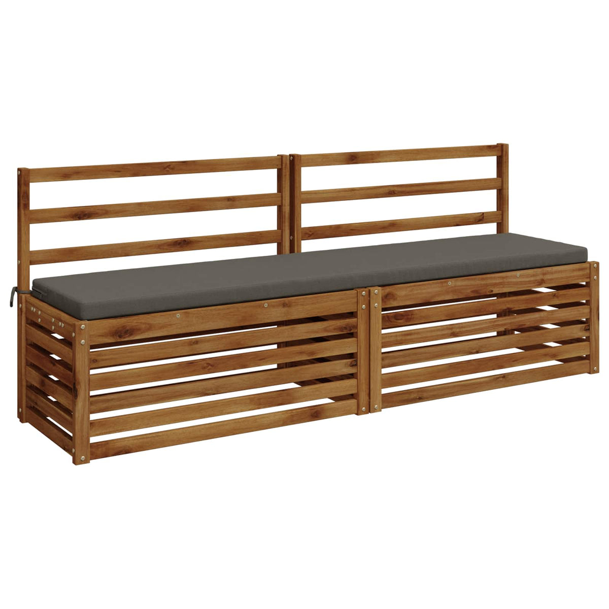 2-Piece Bench Cushions SOEST 2 pcs 100% Polyester Grey