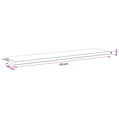 2-Piece Bench Cushions SOEST 2 pcs 100% Polyester Leaf Pattern