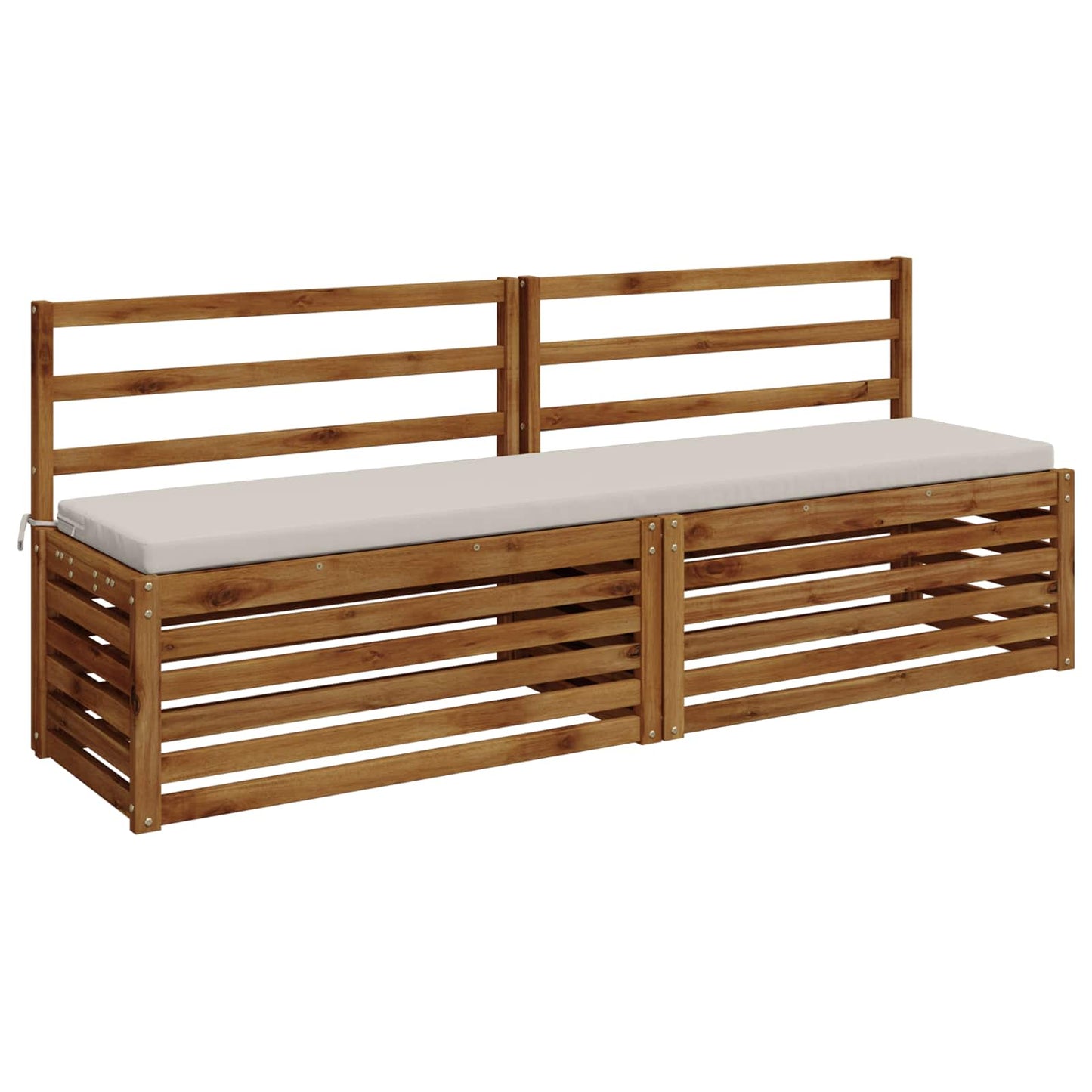 Bench Cushion SOEST 100% Polyester White 180 x 40 x 5 cm