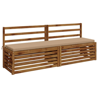 2-Piece Bench Cushions SOEST 2 pcs 100% Polyester Sand