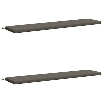 2-Piece Bench Cushions SOEST 2 pcs 100% Polyester Grey