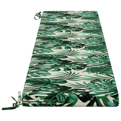 2-Piece Bench Cushions SOEST 2 pcs 100% Polyester Leaf Pattern