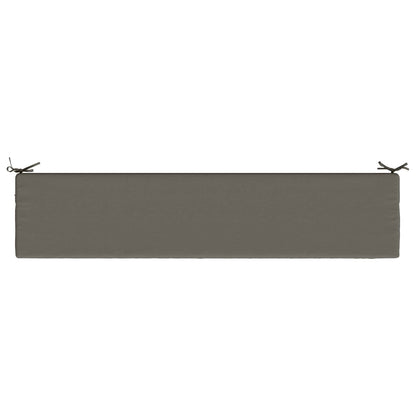 Bench Cushion SOEST 100% Polyester Grey 200 x 40 x 5 cm