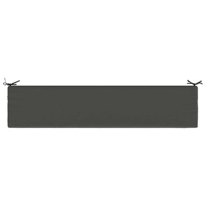 Bench Cushion SOEST 100% Polyester Anthracite 200 x 40 x 5 cm