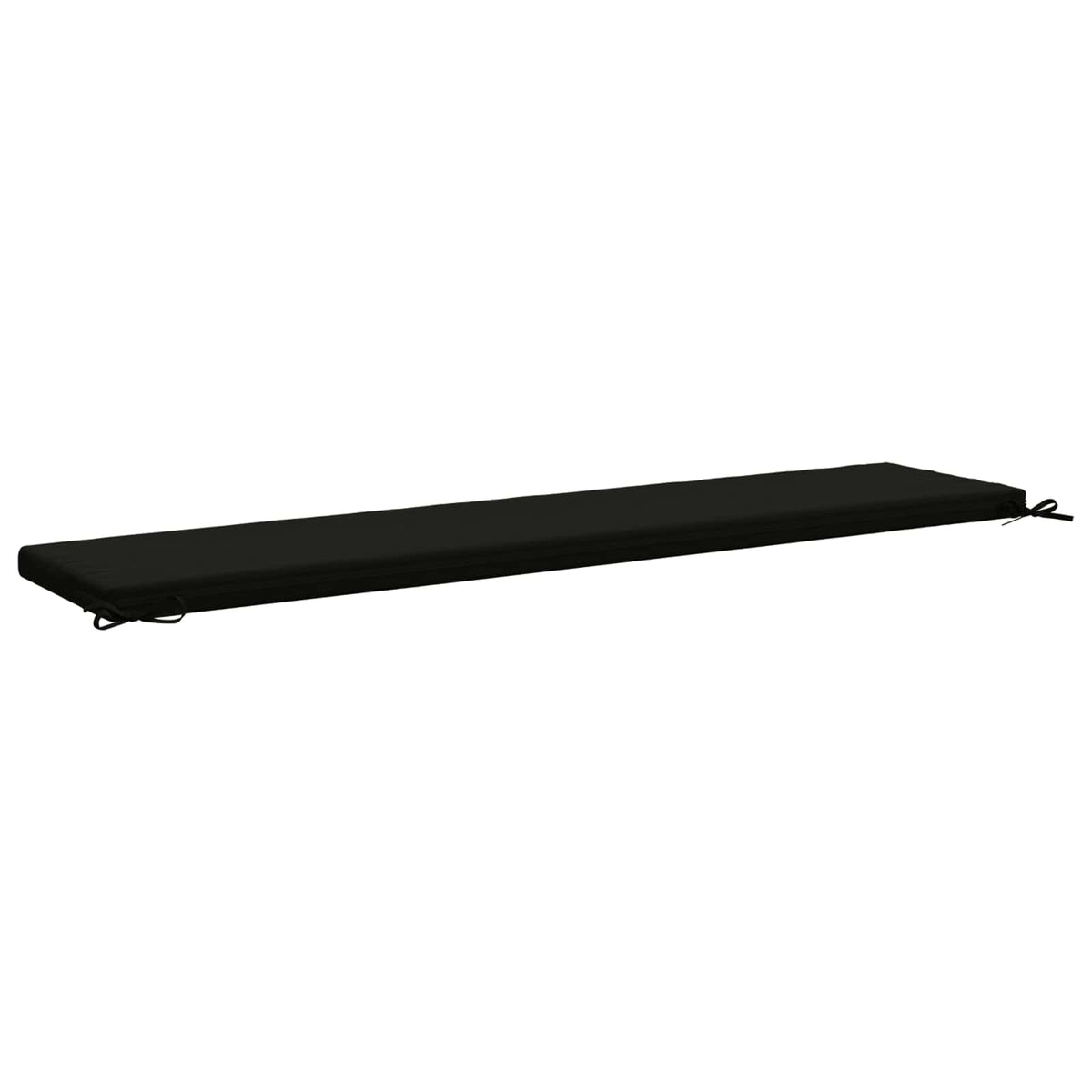 Bench Cushion SOEST 100% Polyester Black 200 x 40 x 5 cm
