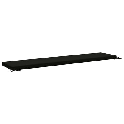 Bench Cushion SOEST 100% Polyester Black 200 x 40 x 5 cm