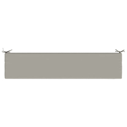 Bench Cushion SOEST 100% Polyester Grey 200 x 40 x 5 cm